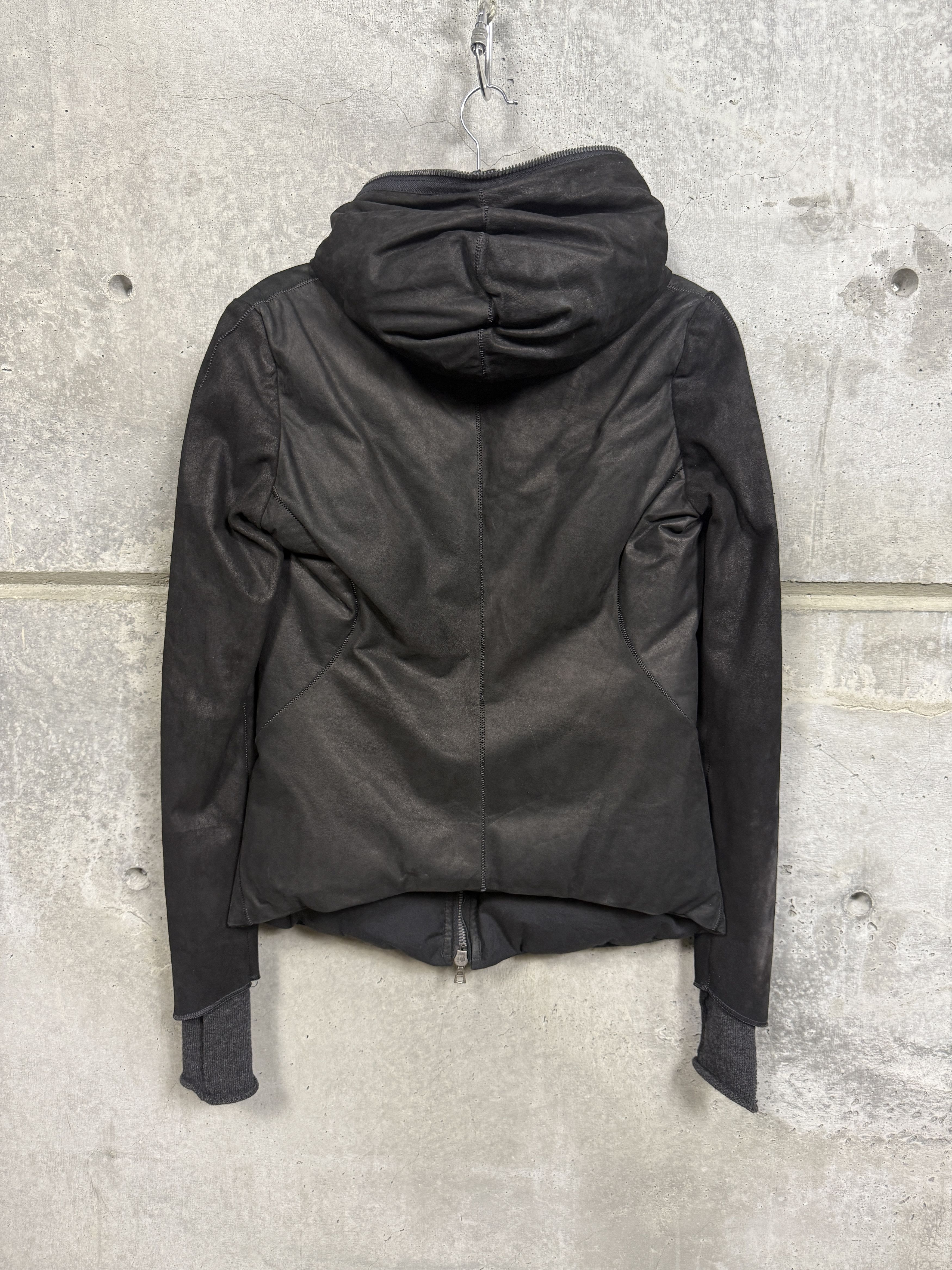 Isaac Sellam Experience Isaac Sellam Experience Hooded Down Leather Jacket Size XS / US 0-2 / IT 36-38 - 4 Thumbnail