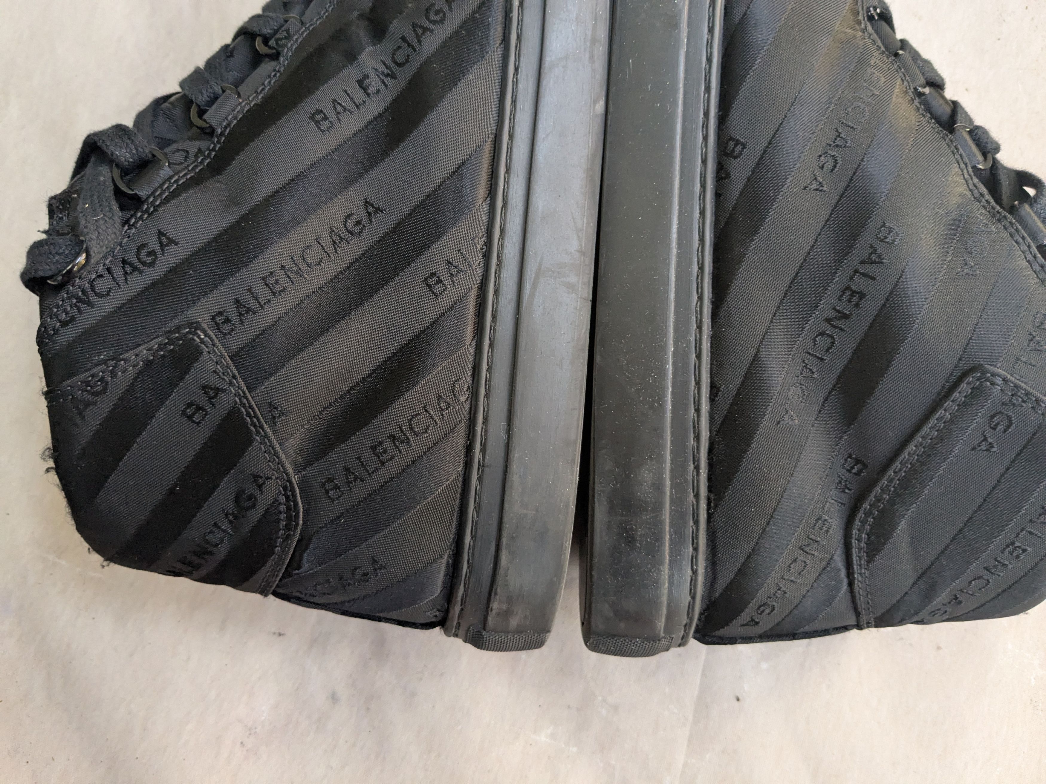 Balenciaga Balenciaga Arena Black 12 Leather High Tops Sneakers Size US 12 / EU 45 - 7 Thumbnail