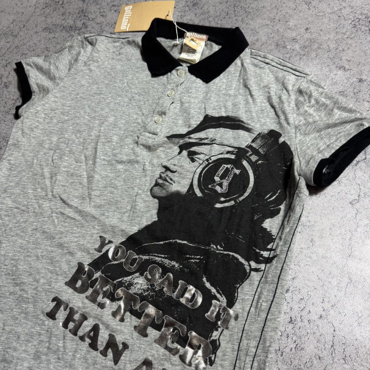 John Galliano NEW Galliano Rare Polo T-Shirt Size S / US 4 / IT 40 - 2 Thumbnail
