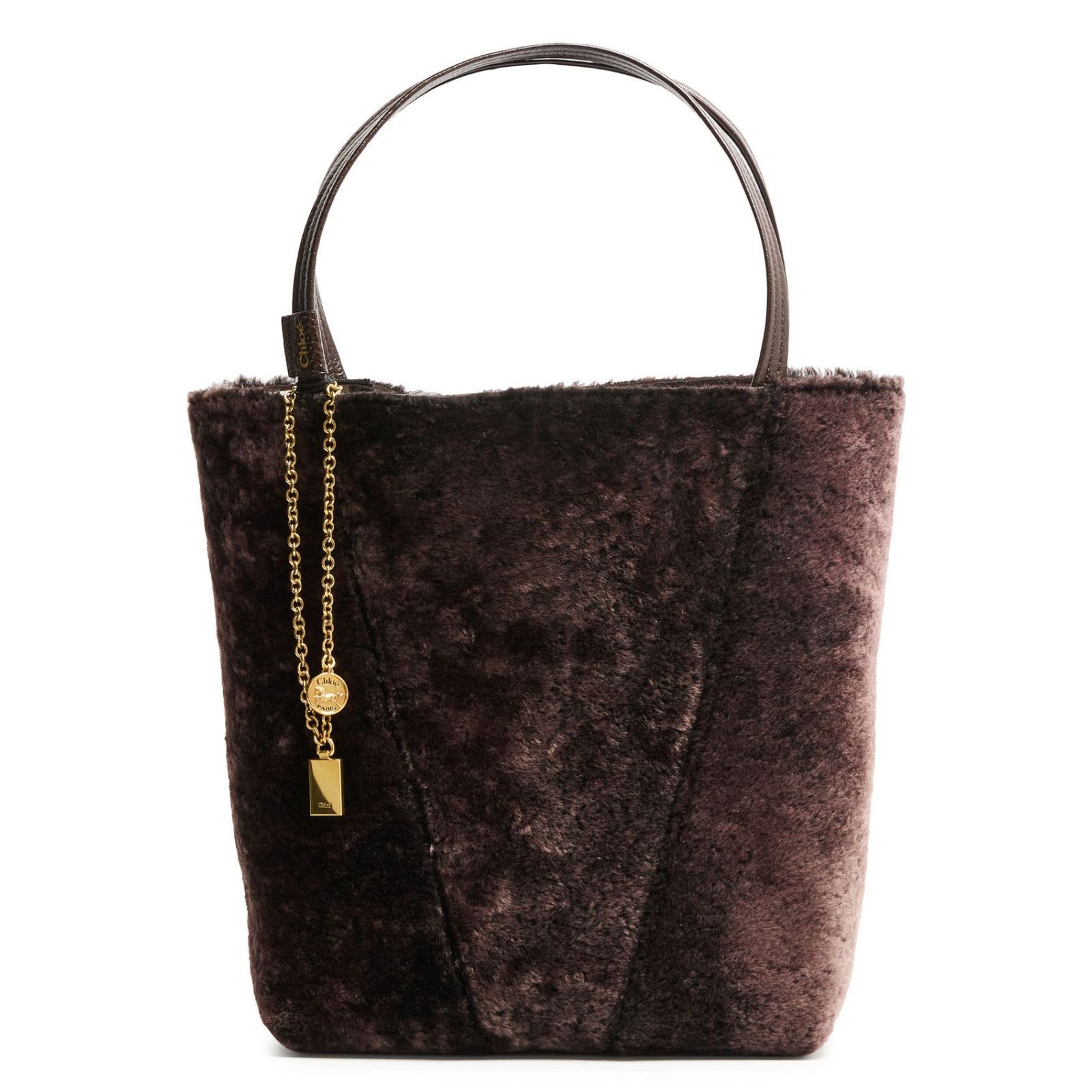 Chloe Chloe Spin Brown Shearling Tote Bag New & Authentic Size ONE SIZE - 1 Thumbnail