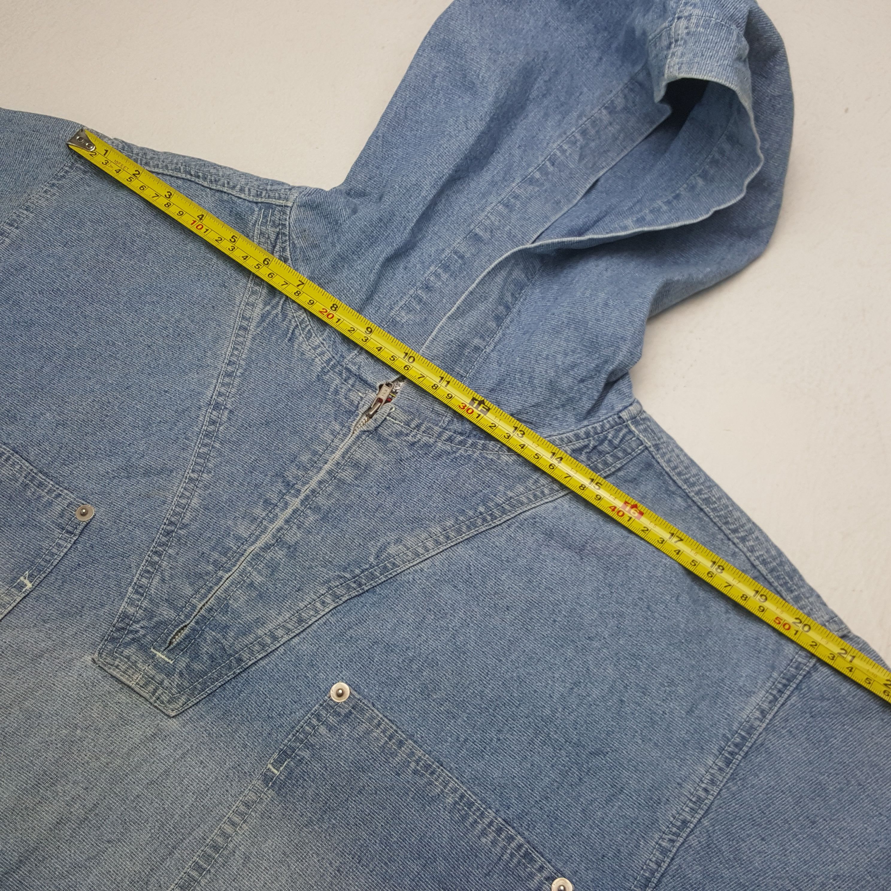 Japanese Brand Vintage Welter Denim Custom Skulls Jacket Hoodie Size US L / EU 52-54 / 3 - 7 Thumbnail