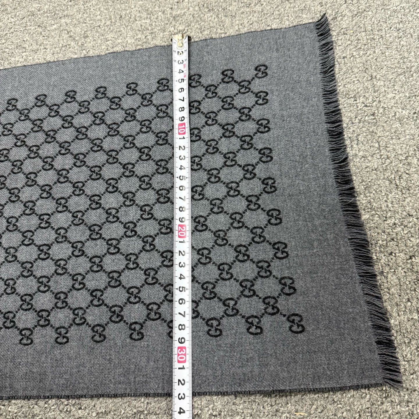 Gucci Gucci Dark Gray Wool Scarf Size ONE SIZE - 5 Thumbnail
