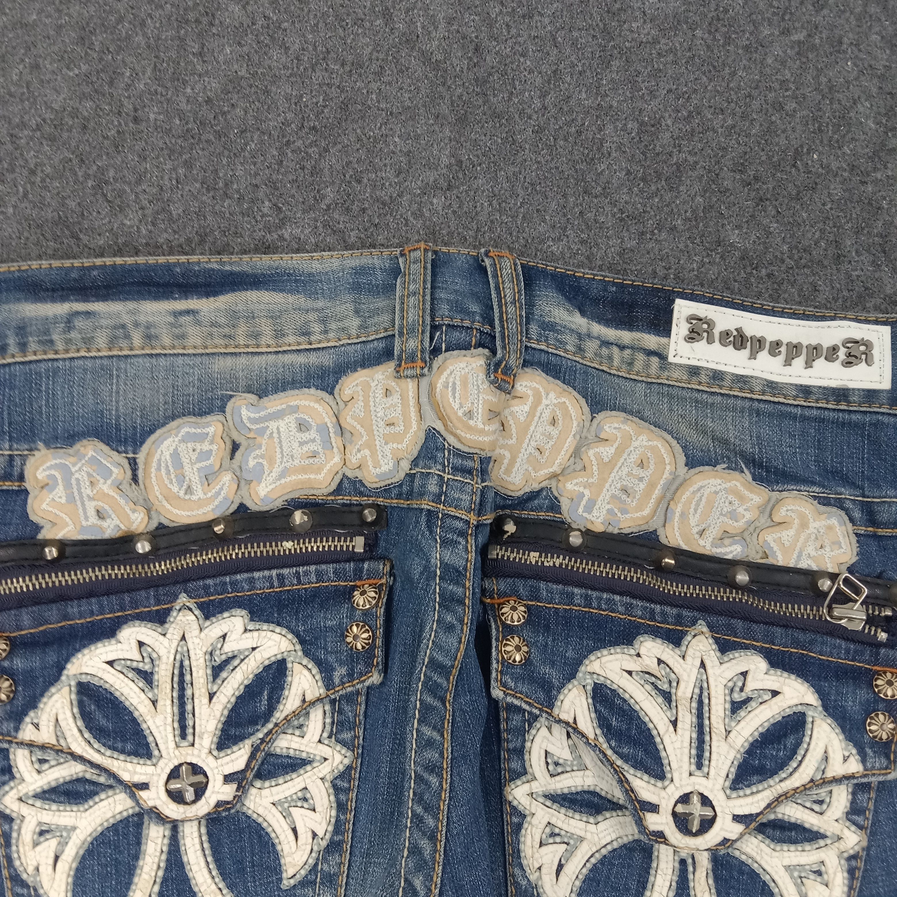 Japanese Brand Red Pepper Japanese Retro Denim Jeans C258N8 Size US 32 / EU 48 - 3 Thumbnail