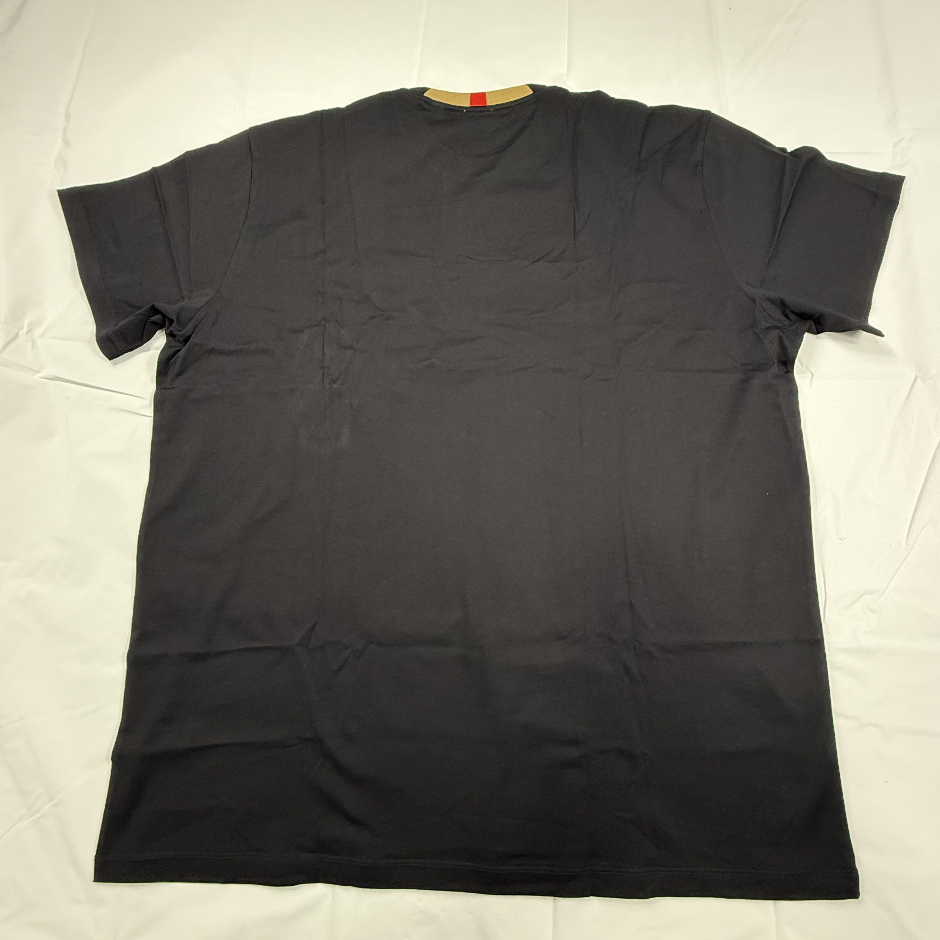 Burberry Burberry Jayson Cotton Logo T-Shirt Striped Ribbed Collar XL Size US XL / EU 56 / 4 - 12 Thumbnail