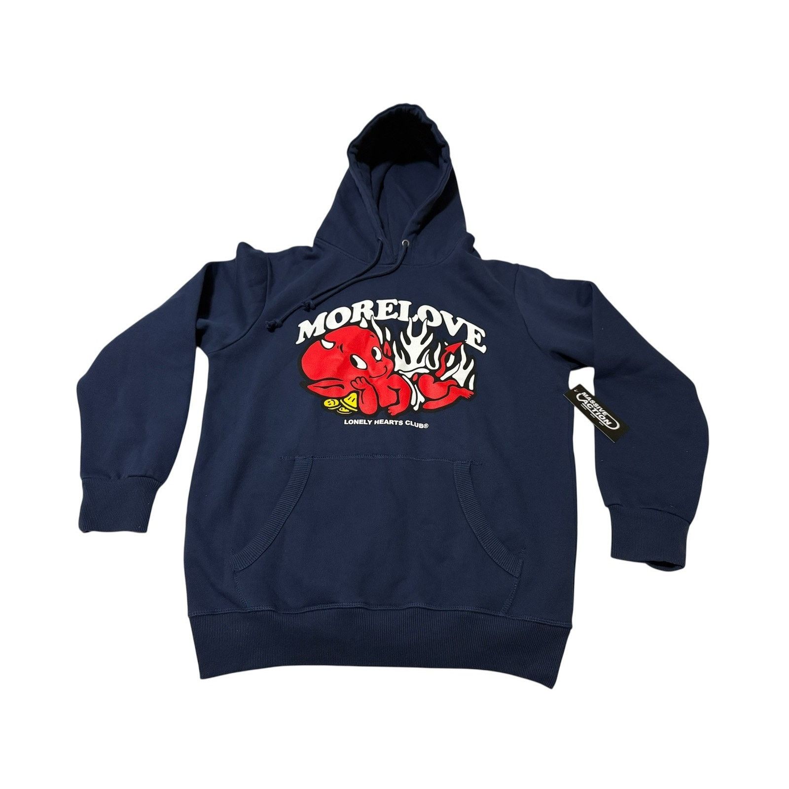Massive Lonely Hearts Club More Love Hoodie Navy Blue Medium Unisex Size US M / EU 48-50 / 2 - 1 Thumbnail