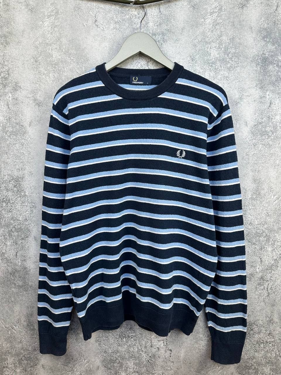Fred Perry Fred Perry Striped Terry Knit Sweater Jumper Crew Size US L / EU 52-54 / 3 - 1 Thumbnail