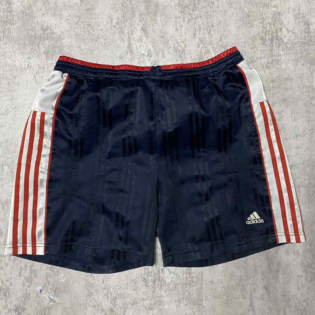 Adidas Navy and red Adidas shorts with embroidered logo adidas Size US 32 / EU 48 - 1 Thumbnail