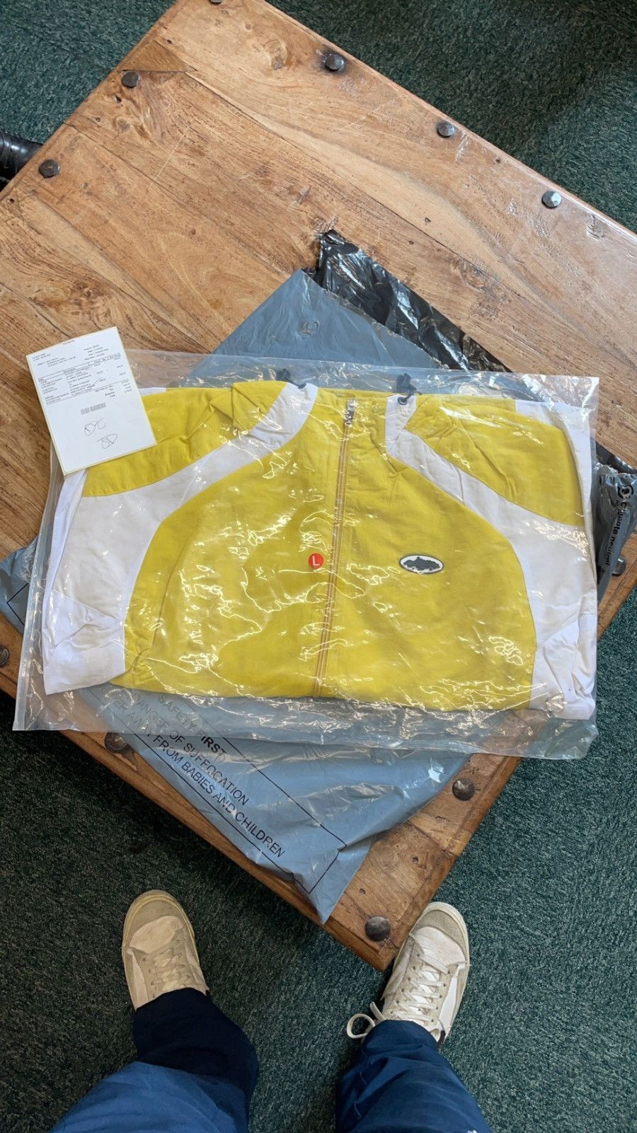 image of Corteiz Windbreaker in Yellow, Men's (Size Large)