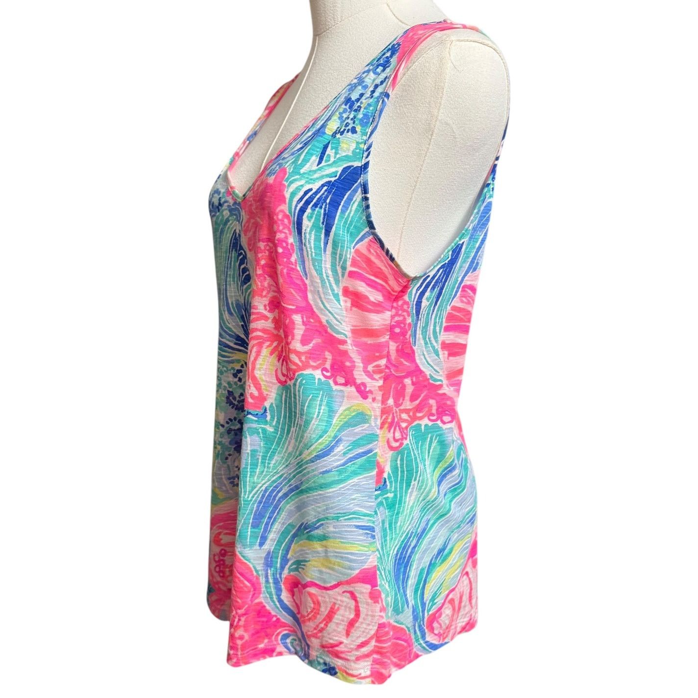 Lilly Pulitzer Lilly Pulitzer Gigi V-Neck Tank Top Sparkling Print Size S Size S / US 4 / IT 40 - 2 Thumbnail