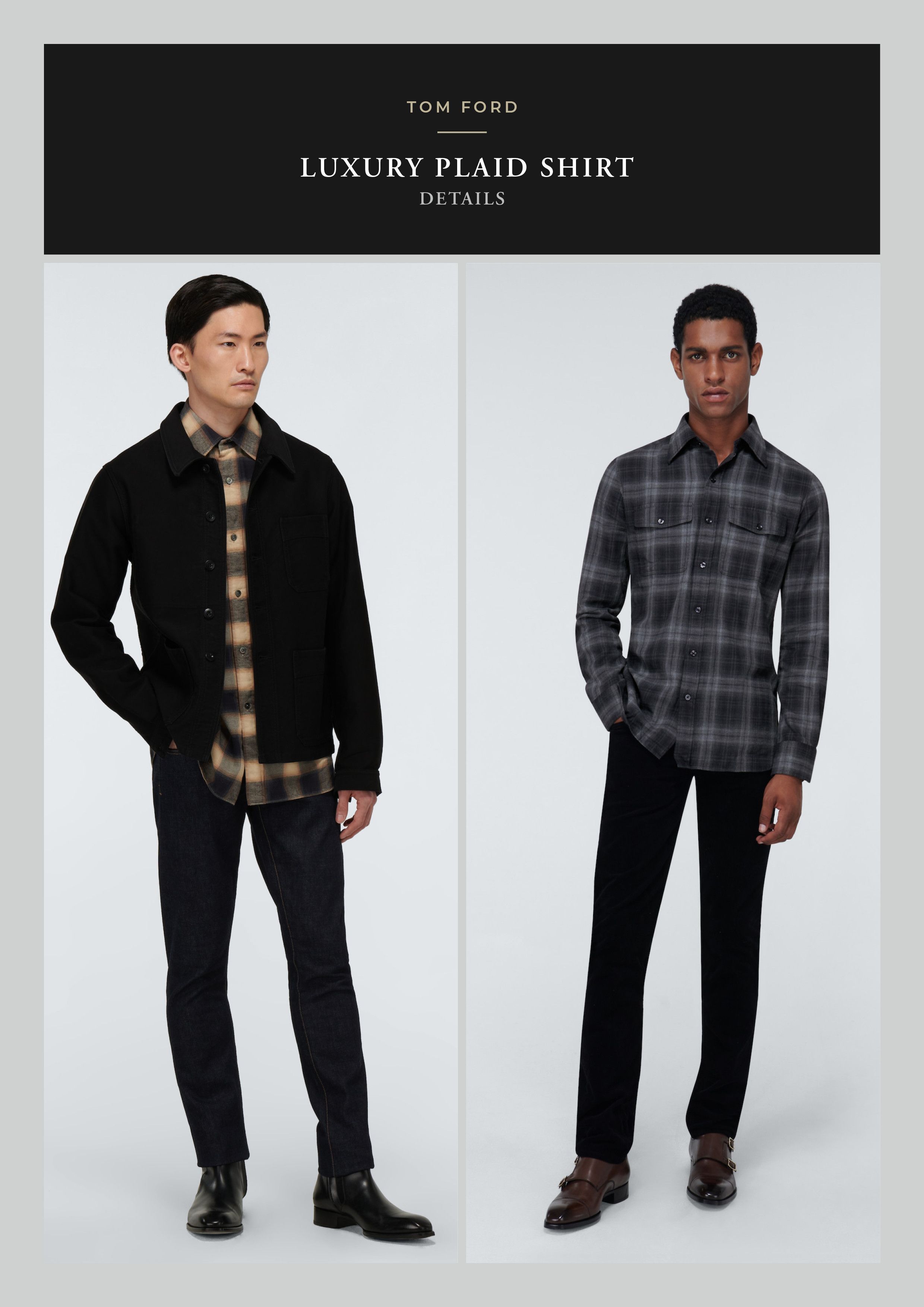 Tom Ford Ultimate $800 TOM FORD Plaid Shirt, Great Fit and Details Size US M / EU 48-50 / 2 - 8 Thumbnail