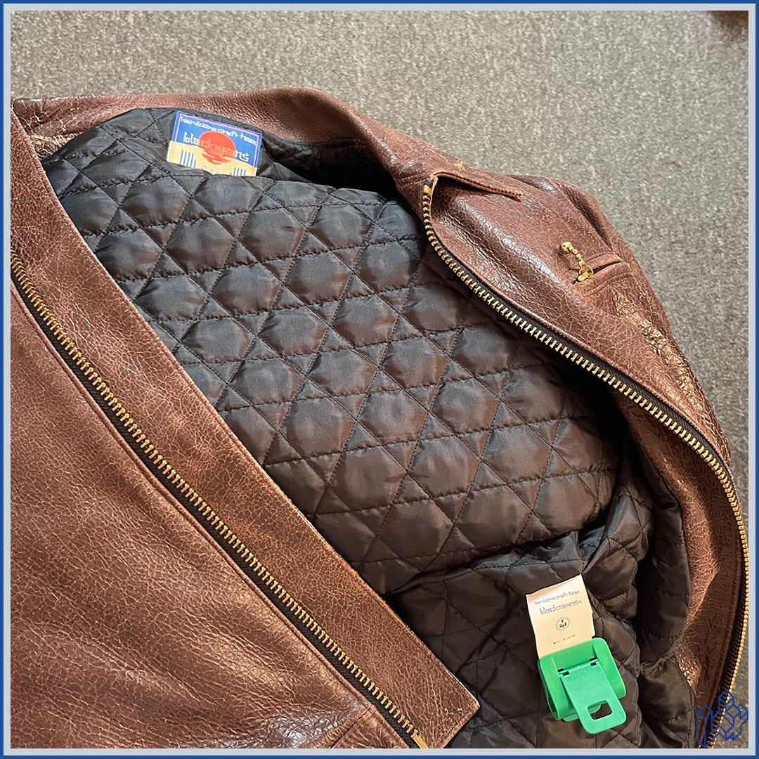 Blackmeans Blackmeans brown leather cracked jacket Size US M / EU 48-50 / 2 - 12 Thumbnail