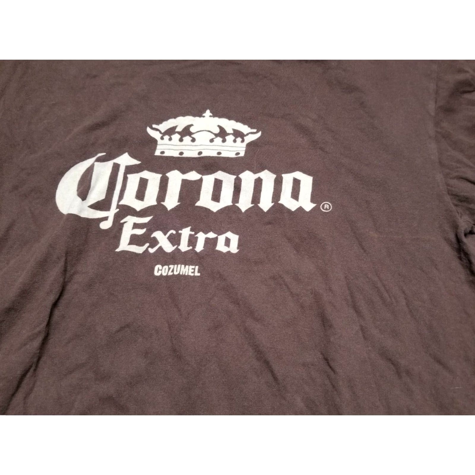 Vintage VINTAGE Corona Extra Beer T-Shirt Short Sleeve Men XL Brown Graphic Tee 90s Distressed Cozumel Size US XL / EU 56 / 4 - 2 Thumbnail