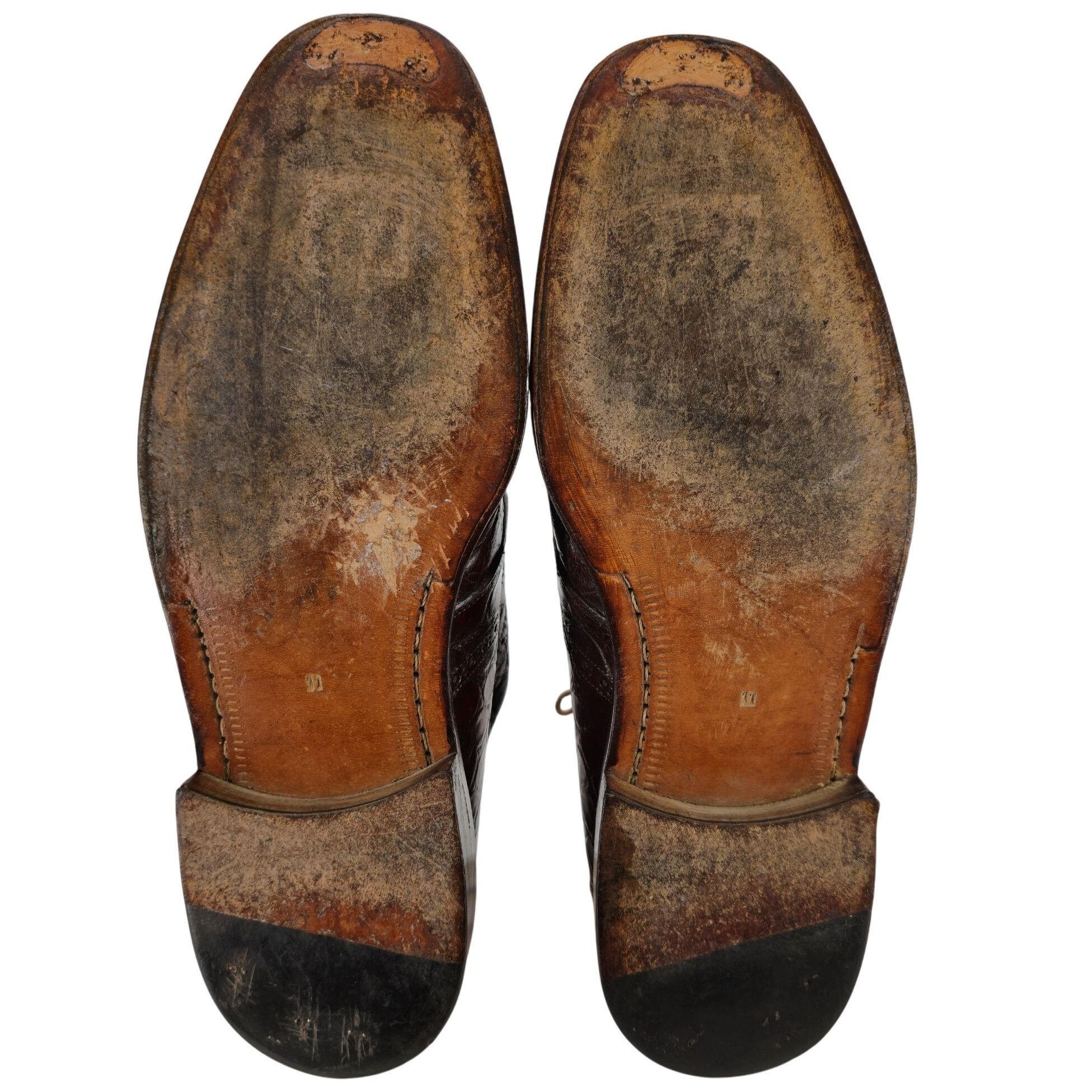 Mauri Mauri Italy Vintage Exotic Brown Alligator Dress Shoes Men 1 Size US 11 / EU 44 - 3 Thumbnail