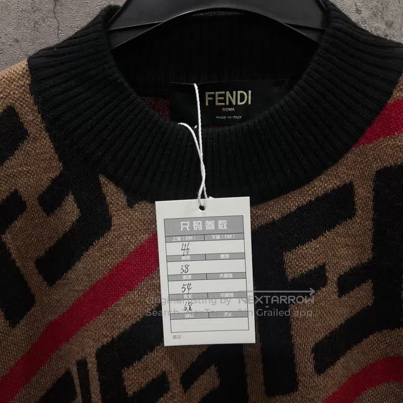 Fendi Fendi All-Over Printed Baguette Logo Knit Sweater Size US S / EU 44-46 / 1 - 3 Thumbnail
