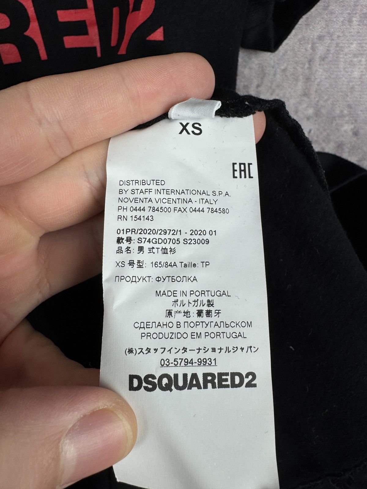 Dsquared2 Men’s Dsquared2 T-Shirt Black Red Luxury Streetwear Size XS Size US XS / EU 42 / 0 - 9 Thumbnail