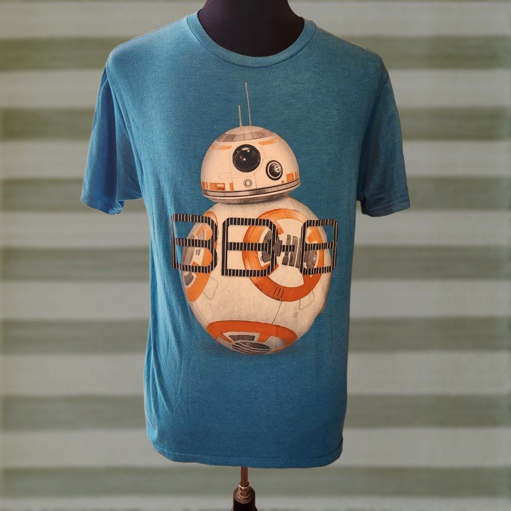 Mad Engine Star Wars Mad Engine Men's BB-8 Droid Blue Heather Short Sleeve T-Shirt Size L Size US L / EU 52-54 / 3 - 1 Thumbnail