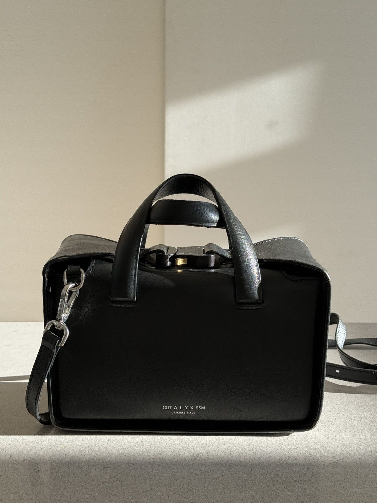 1017 ALYX 9SM Claf Leather Black Brie bag Size ONE SIZE - 1 Thumbnail