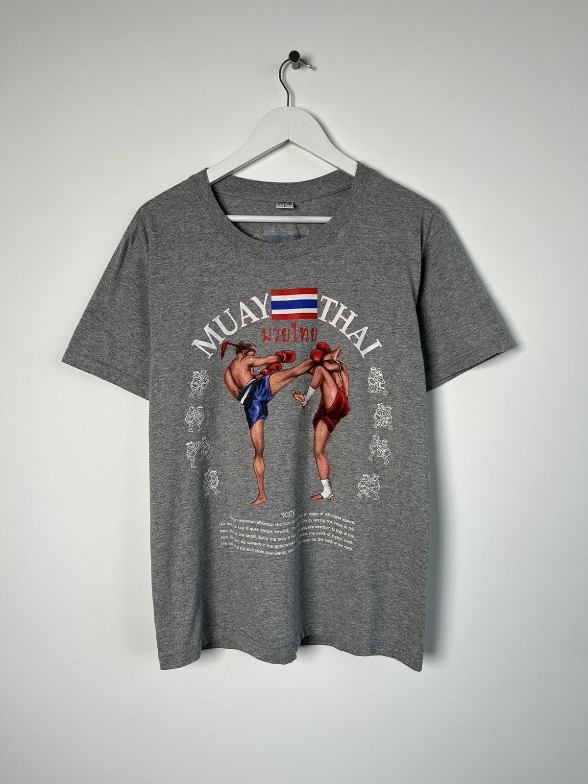 Vintage Vintage Muay Thai Thailand Boxing Grey Tee Size US L / EU 52-54 / 3 - 1 Thumbnail