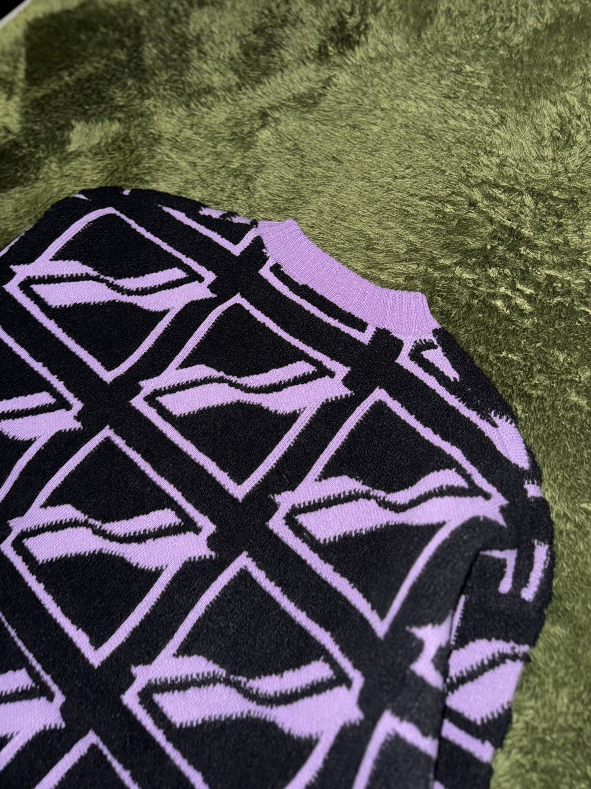 WE11DONE [M] We11done Square Logo Jacquard Fleece Knit Size US M / EU 48-50 / 2 - 8 Thumbnail