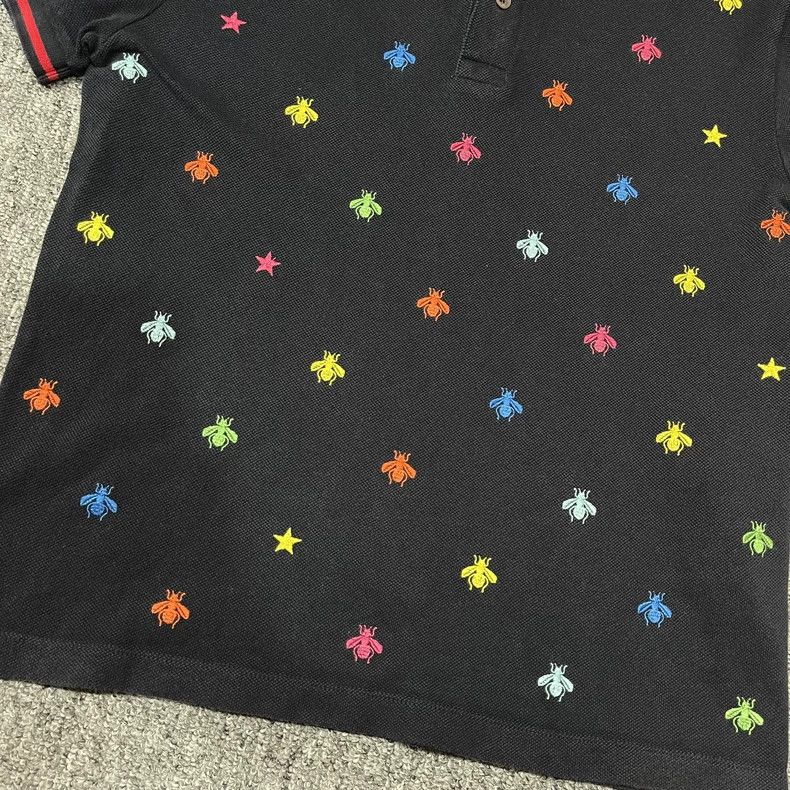 Gucci Gucci Little bee full logo short-sleeved polo shirt T-shirt Size US M / EU 48-50 / 2 - 4 Thumbnail