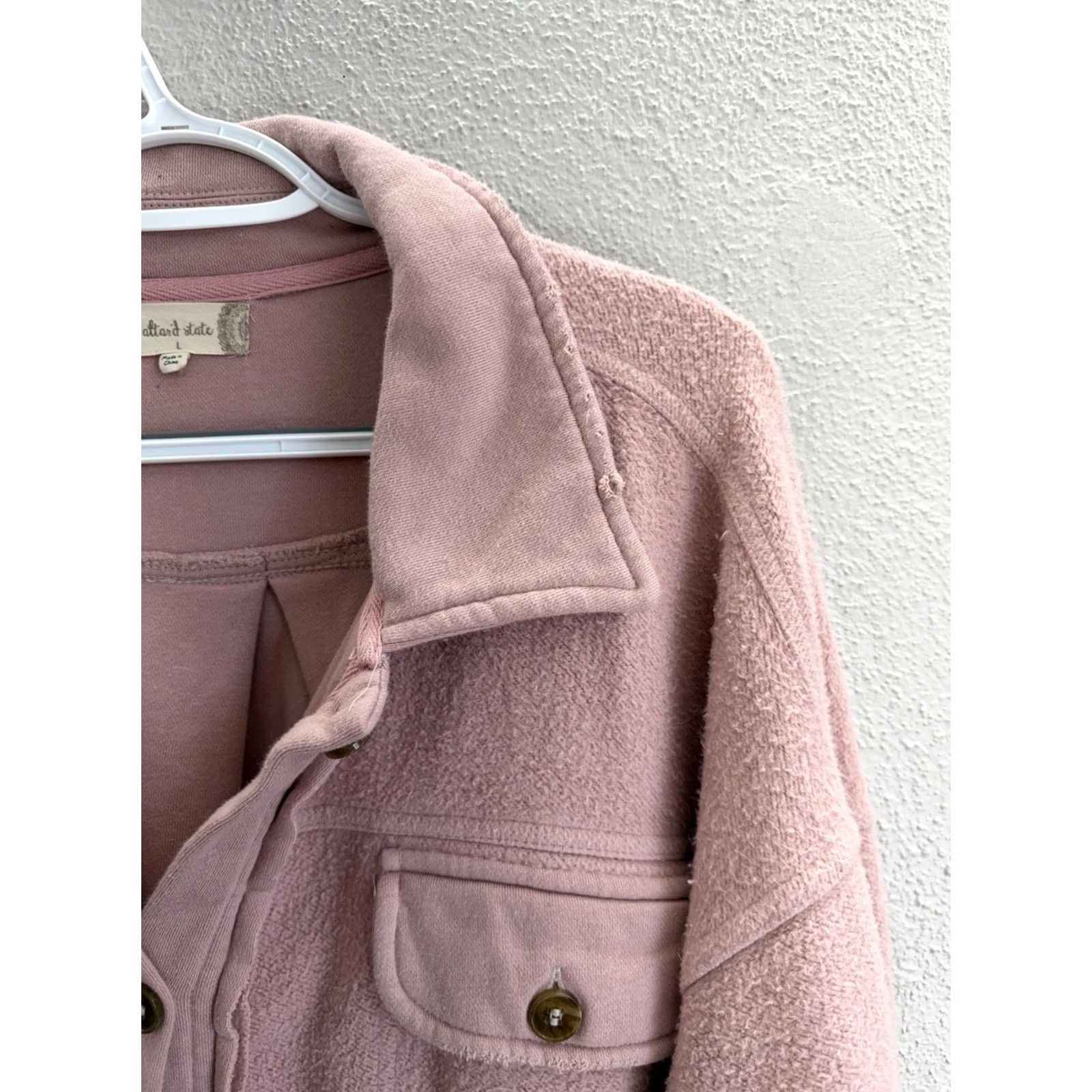 Vintage VINTAGE Altar'd State Womens Shacket Plaid Pink Oversized Button Up Mid-Length Jacket Womens Size L / US 10 / IT 46 - 4 Thumbnail