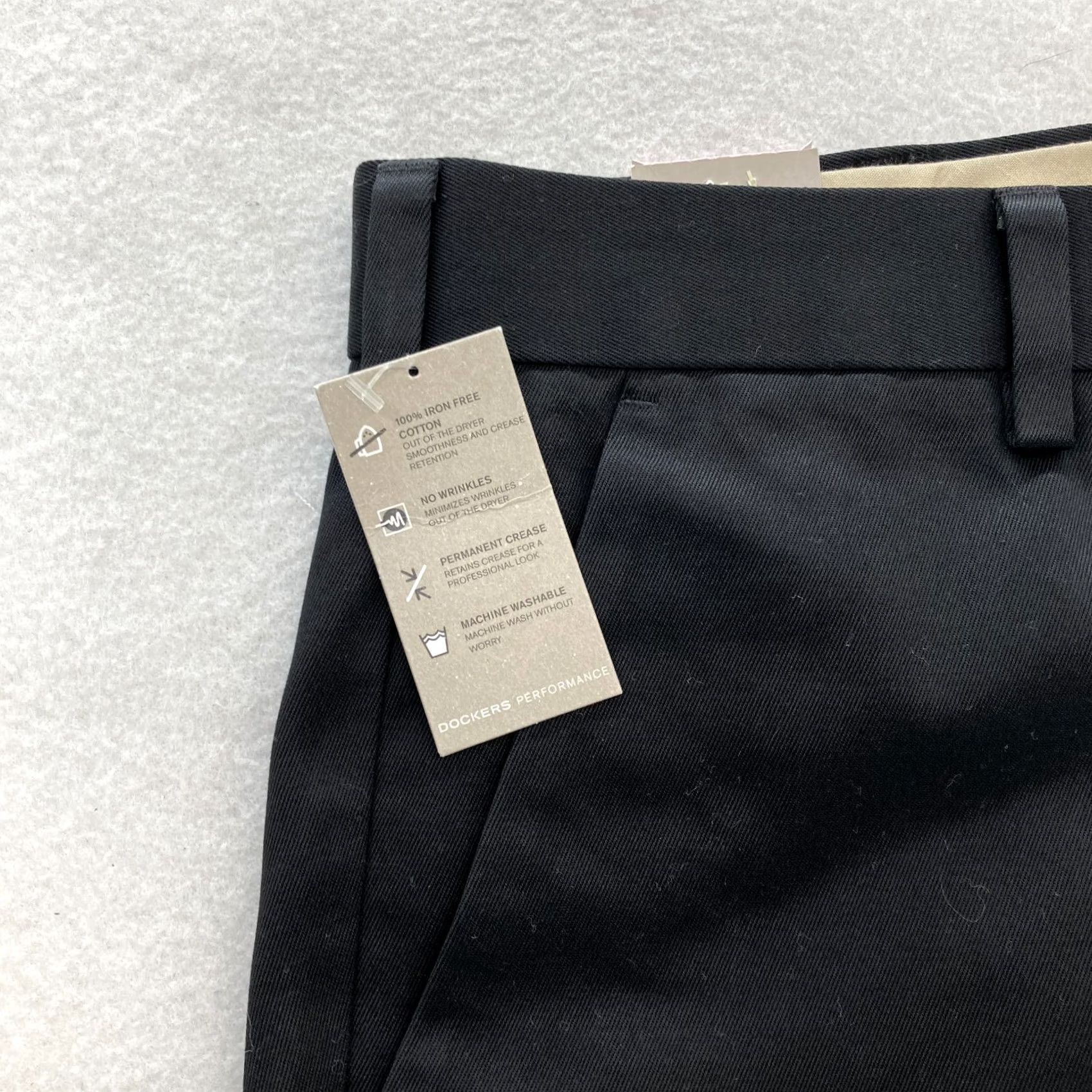 Dockers Dockers D3 Khaki Pants Mens 40x30 Classic Straight Black Flat Front Size US 40 / EU 56 - 4 Thumbnail