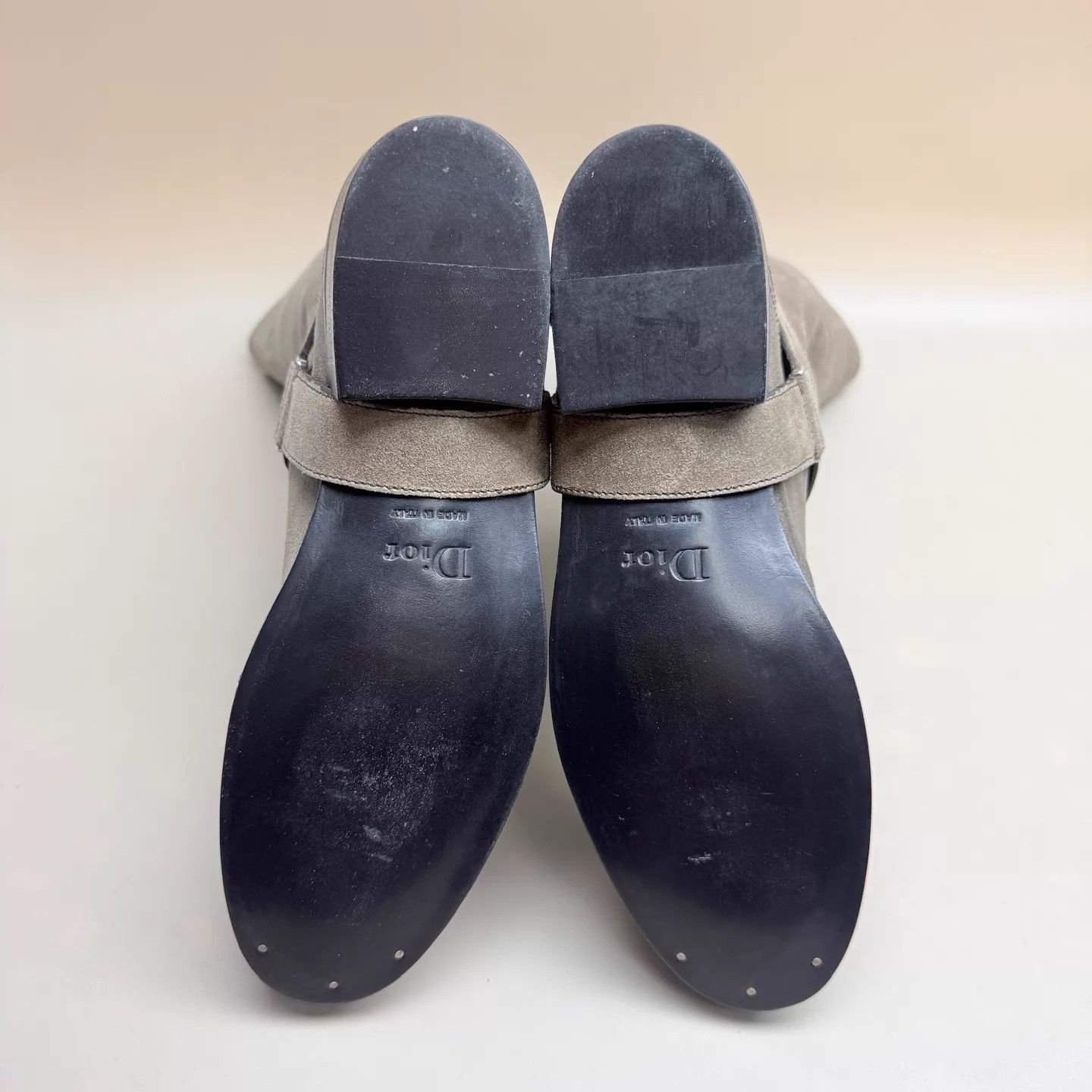 Dior Dior Dark Gray Suede Buckle Strap Short Boots EU37 Size US 6.5 / IT 36.5 - 6 Thumbnail