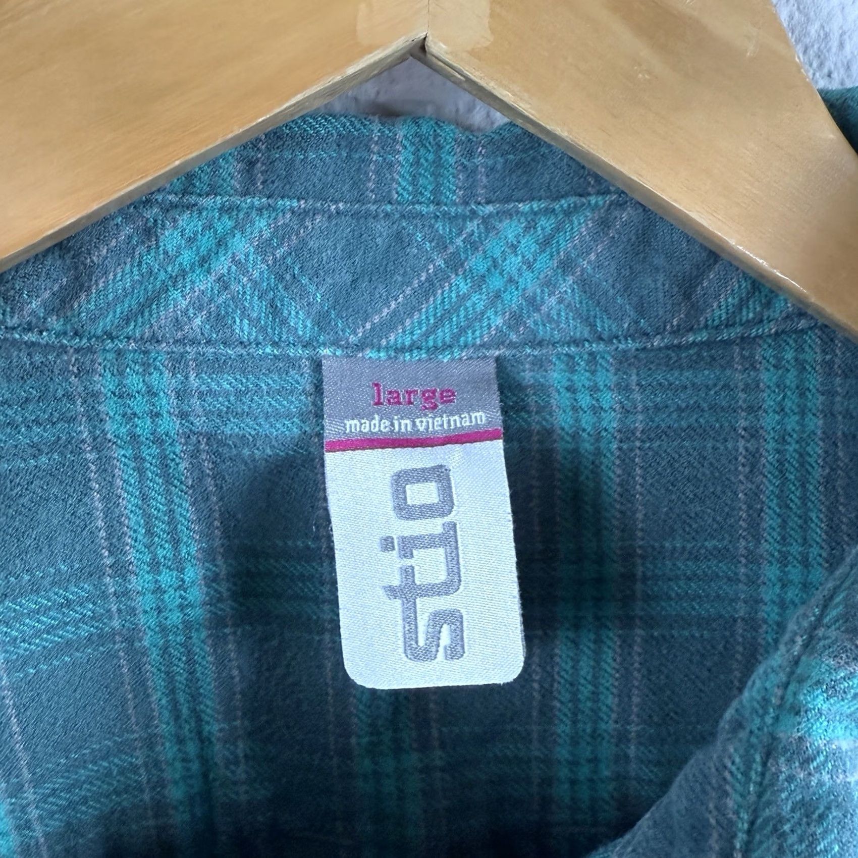 Vintage Stio Shirt Womens L Green Plaid Long Sleeve Button-Up Casual Outdoor Hiking Vintage: No Size L / US 10 / IT 46 - 6 Thumbnail