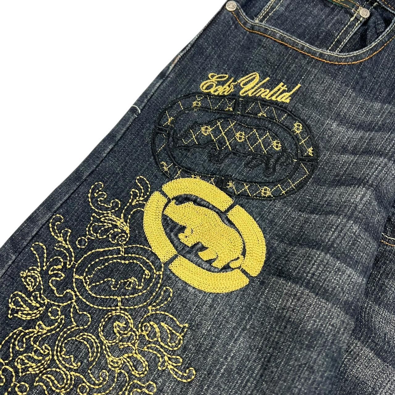 Ecko Unltd. Vintage Ecko Unltd Baggy Embroidered Jeans - Waist: 33” Size US 33 - 4 Thumbnail