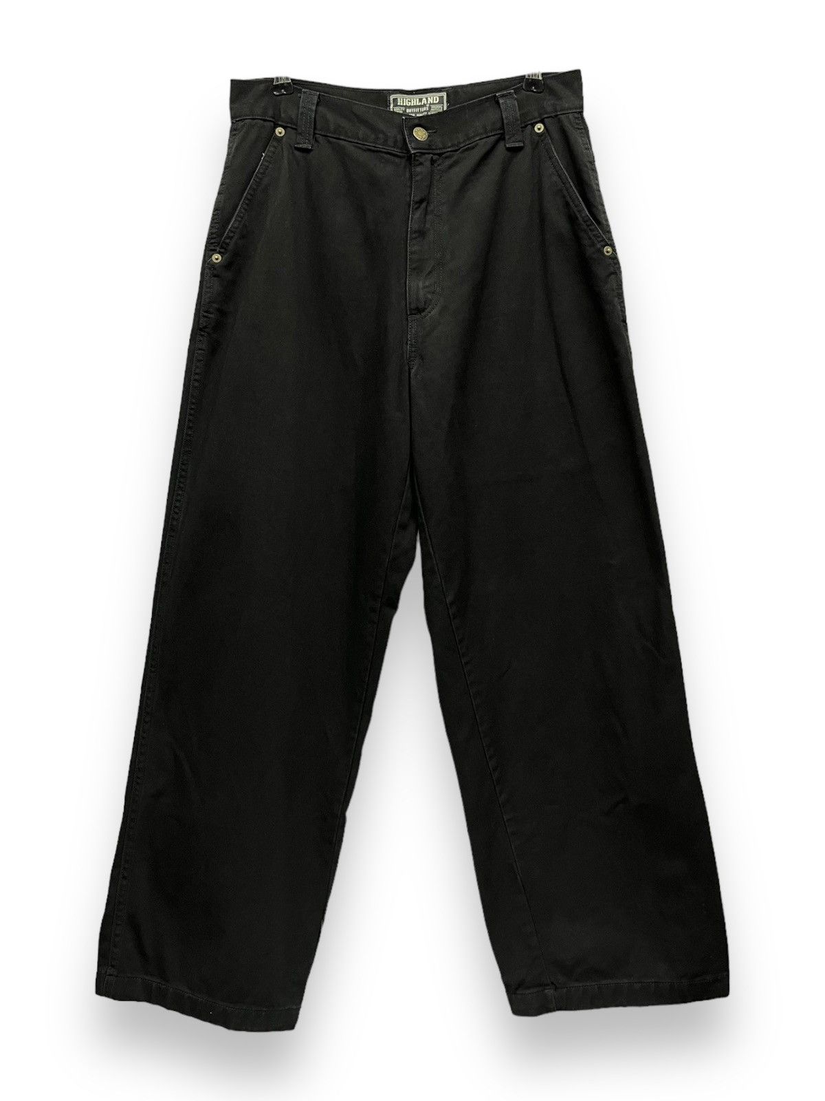 Highland 90’s HIP HOP BAGGY Big Pocket Dragon Embroidery Black Denim Size US 30 / EU 46 - 4 Thumbnail