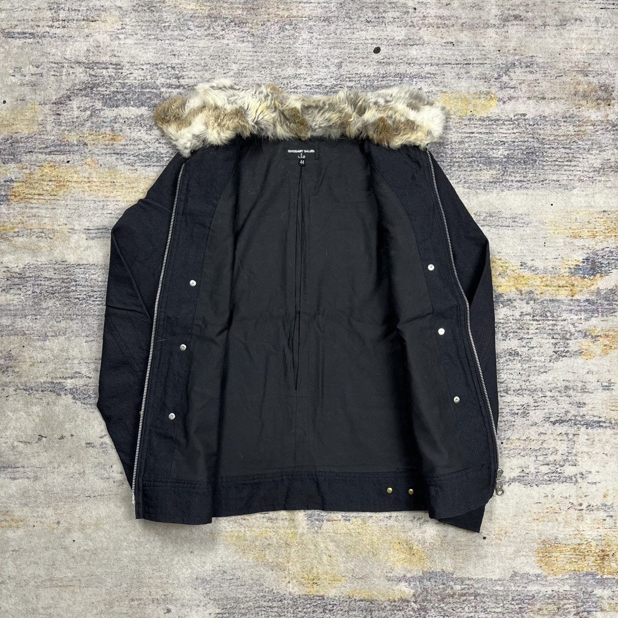 Le Grande Bleu (L.G.B.) Sergeant salute + L.z.g trucker fur collar jacket vkei style Size US S / EU 44-46 / 1 - 8 Thumbnail