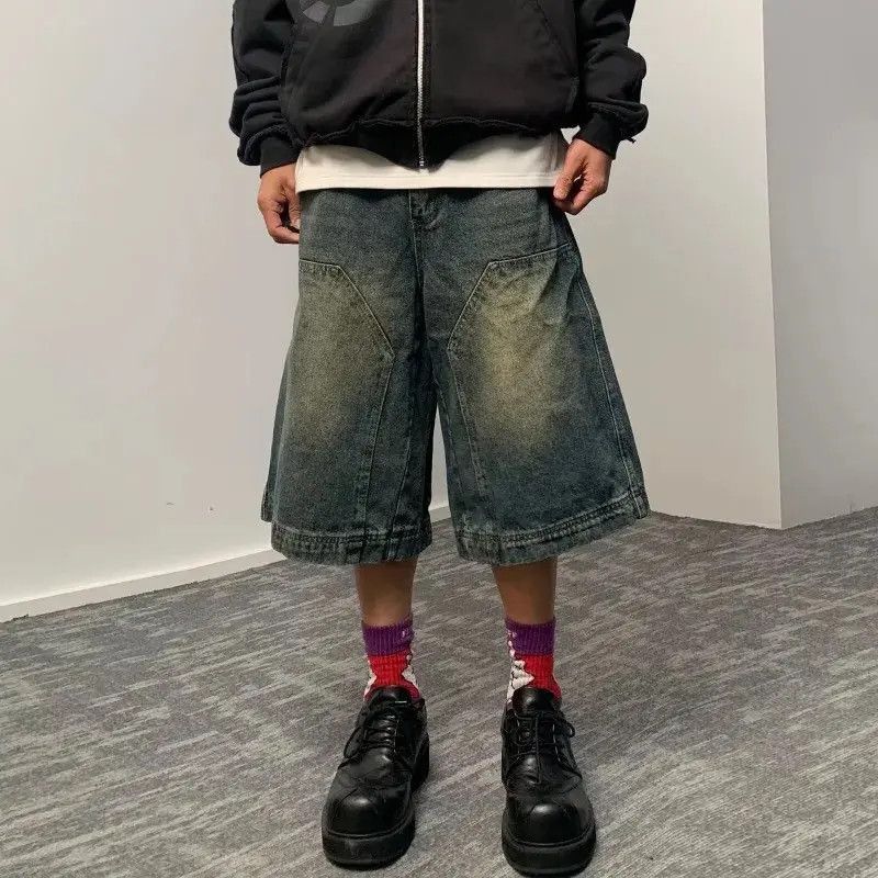 Japanese Brand × Jean Streetwear Retro Washed Blue Straight Jorts Shorts Size US 30 / EU 46 - 2 Thumbnail