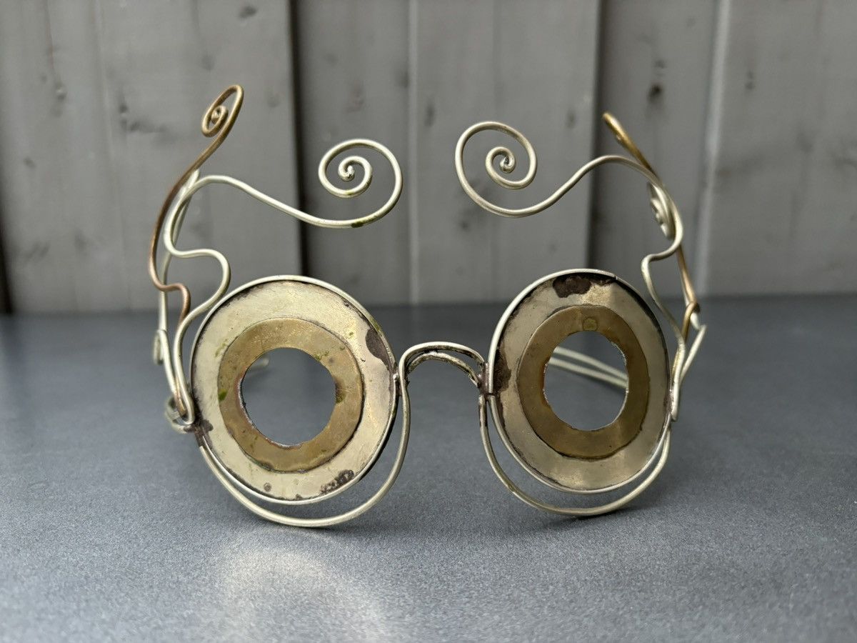 Vintage Vintage Handmade Metal Headpiece Steampunk Costume Chrome OS Size ONE SIZE - 14 Thumbnail