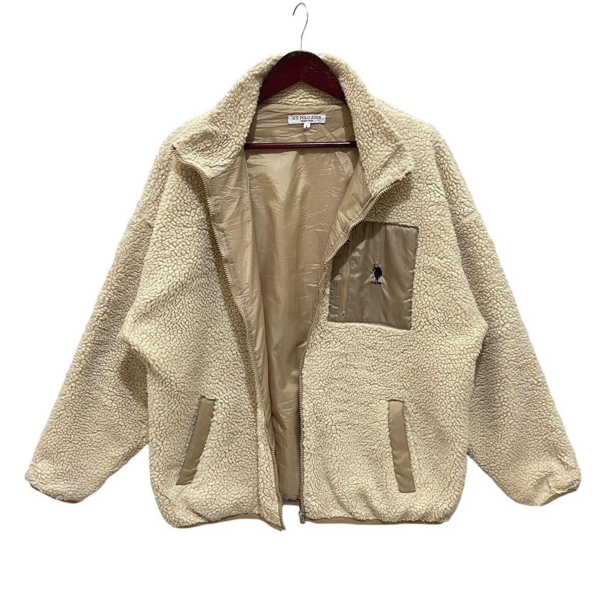 Polo Ralph Lauren × U.S. Polo Assn. US Polo Assn Shearling Deep Pile Zipper Jacket Size US L / EU 52-54 / 3 - 7 Thumbnail