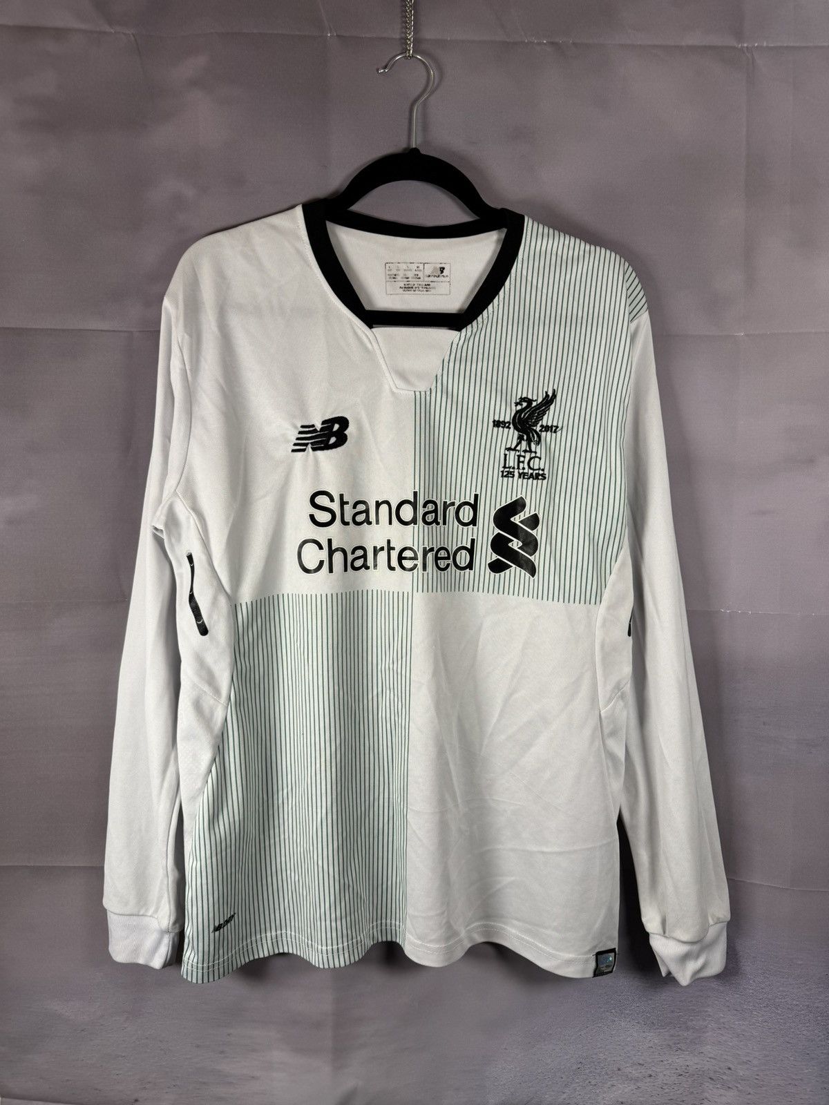 New Balance × Vintage M.SALAH Vintage Liverpool 2017/18 New Balance Jersey Large Size US L / EU 52-54 / 3 - 1 Thumbnail