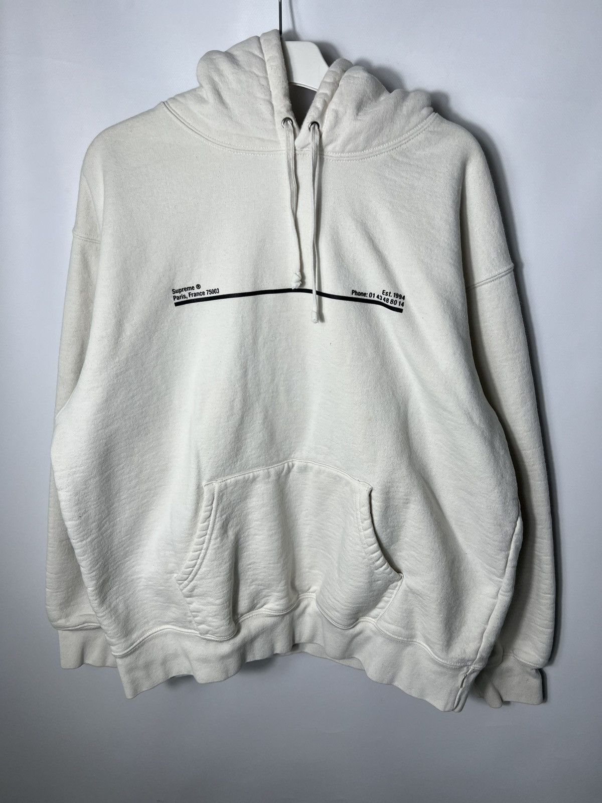 Supreme Y2k streetwear sk8 Supreme Paris France Cream Hoodie Size US L / EU 52-54 / 3 - 1 Thumbnail