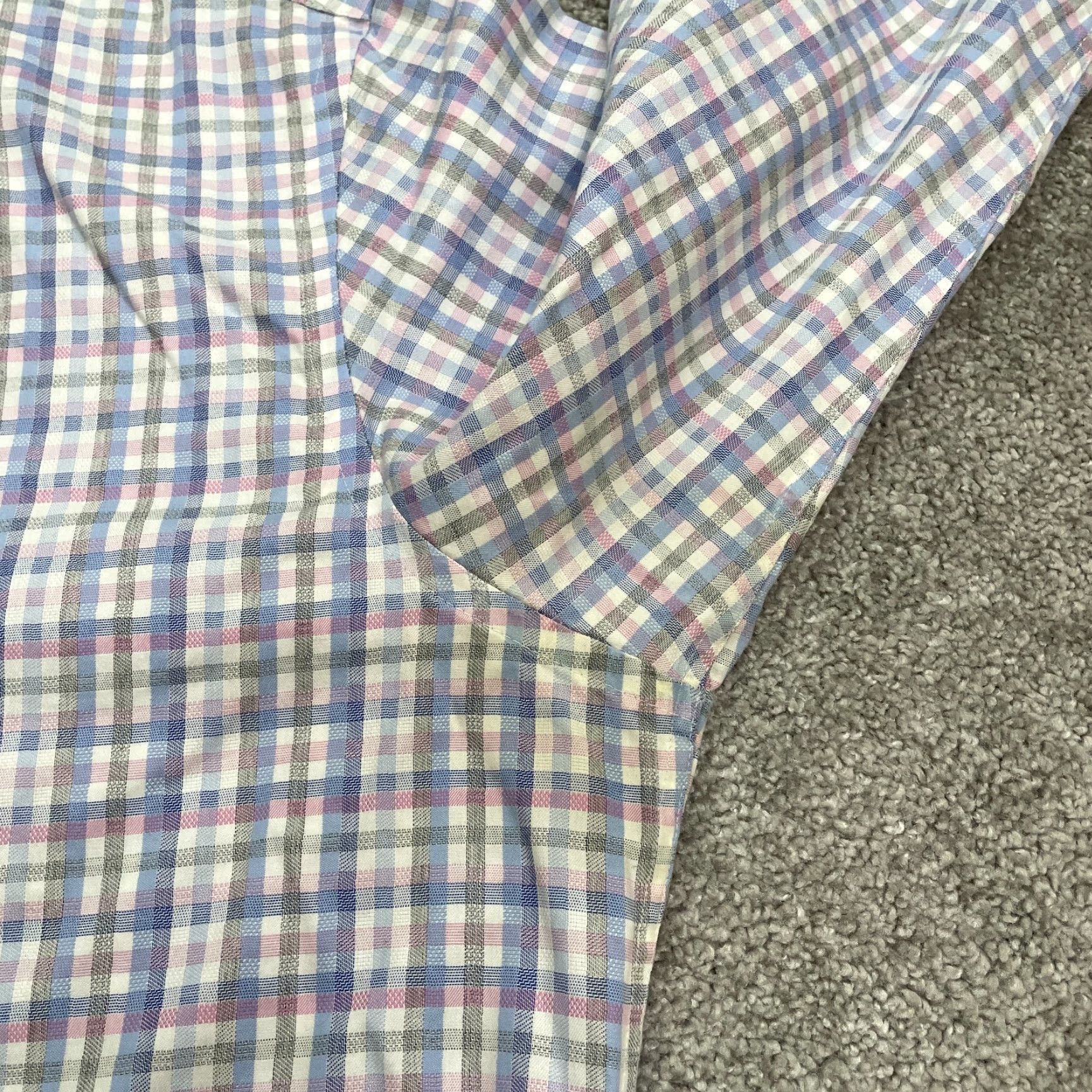 Egara Egara Shirt Mens 2XL Button-Down Plaid Cotton Non-Iron Multicolor All Seasons Breathable Casual Work Size US XXL / EU 58 / 5 - 4 Thumbnail