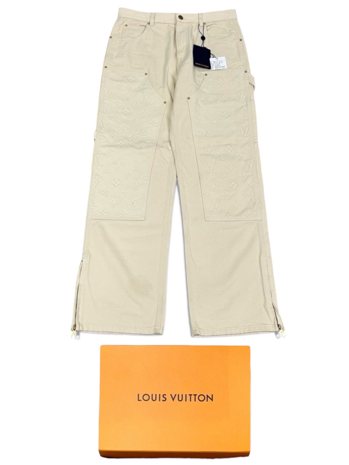 Louis Vuitton Louis Vuitton 34 Skate Denim Jeans Monogram Beige Size US 34 / EU 50 - 1 Thumbnail