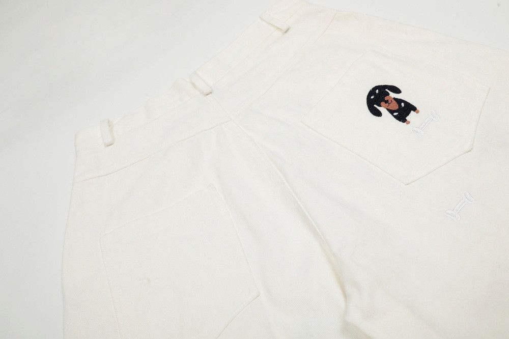 Vintage Men's cartoon puppy embroidered loose wide-leg trousers Size US 32 / EU 48 - 5 Thumbnail