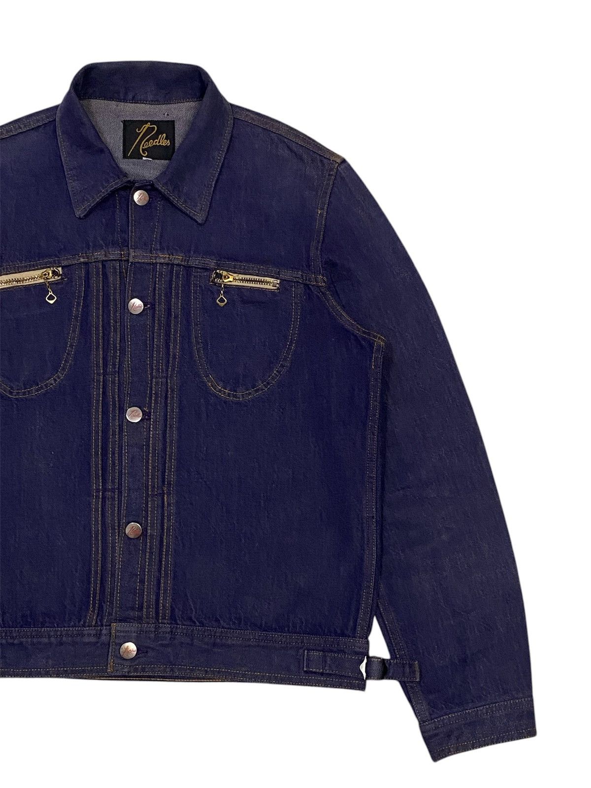 Needles 🪡Needles Selvedge Zip Chest Pocket Denim Jacket Size US S / EU 44-46 / 1 - 7 Thumbnail