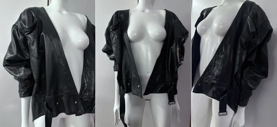 Claude Montana CLAUDE MONTANA POUR IDEAL CUIR Iconic Leather Coat Skirt Set Size M / US 6-8 / IT 42-44 - 19 Thumbnail