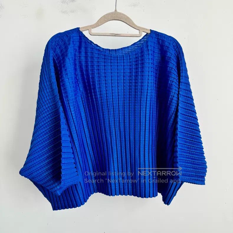 Issey Miyake Issey Miyake Blue Long Sleeve Size L / US 10 / IT 46 - 1 Thumbnail