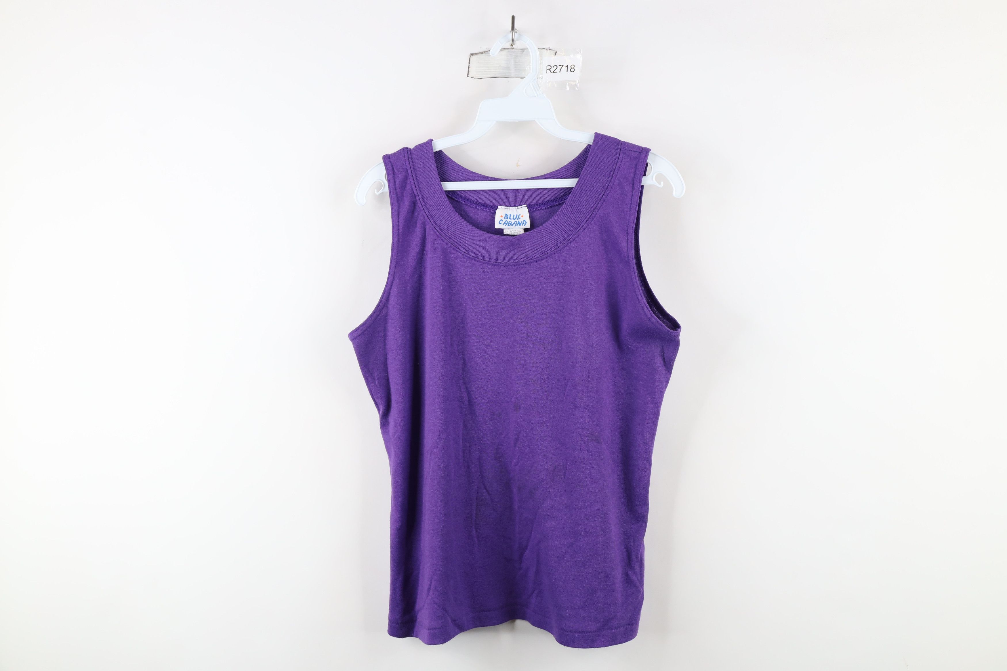 Vintage Vintage 90s Streetwear Blank Sleeveless Tank Top T-Shirt USA Size L / US 10 / IT 46 - 1 Thumbnail