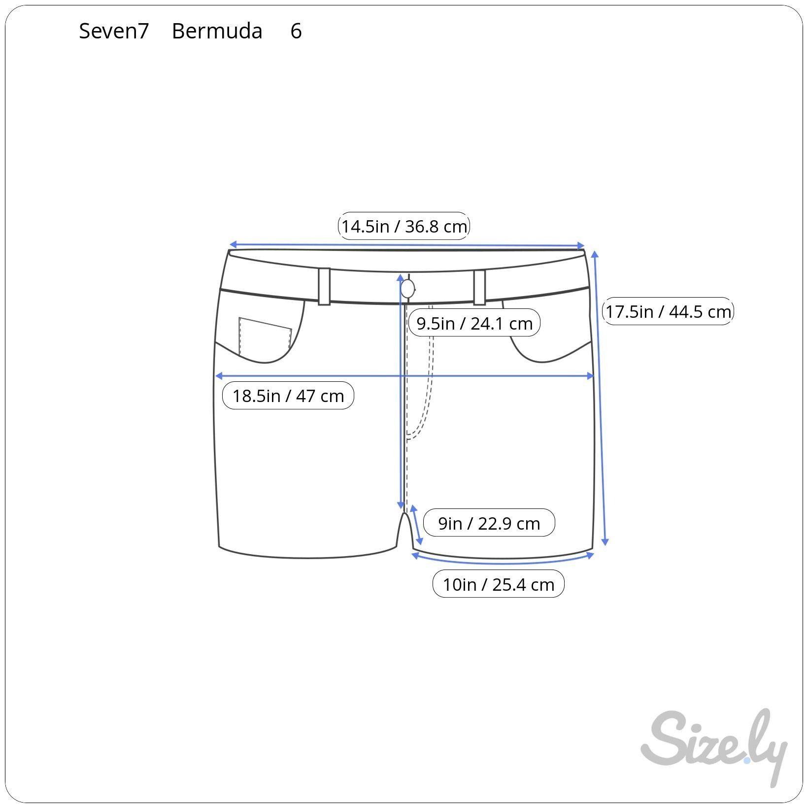 Other Seven7 Womens 9" Sunset Bermuda Denim Shorts Size 6 Rolled C Size 28" / US 6 / IT 42 - 2 Thumbnail