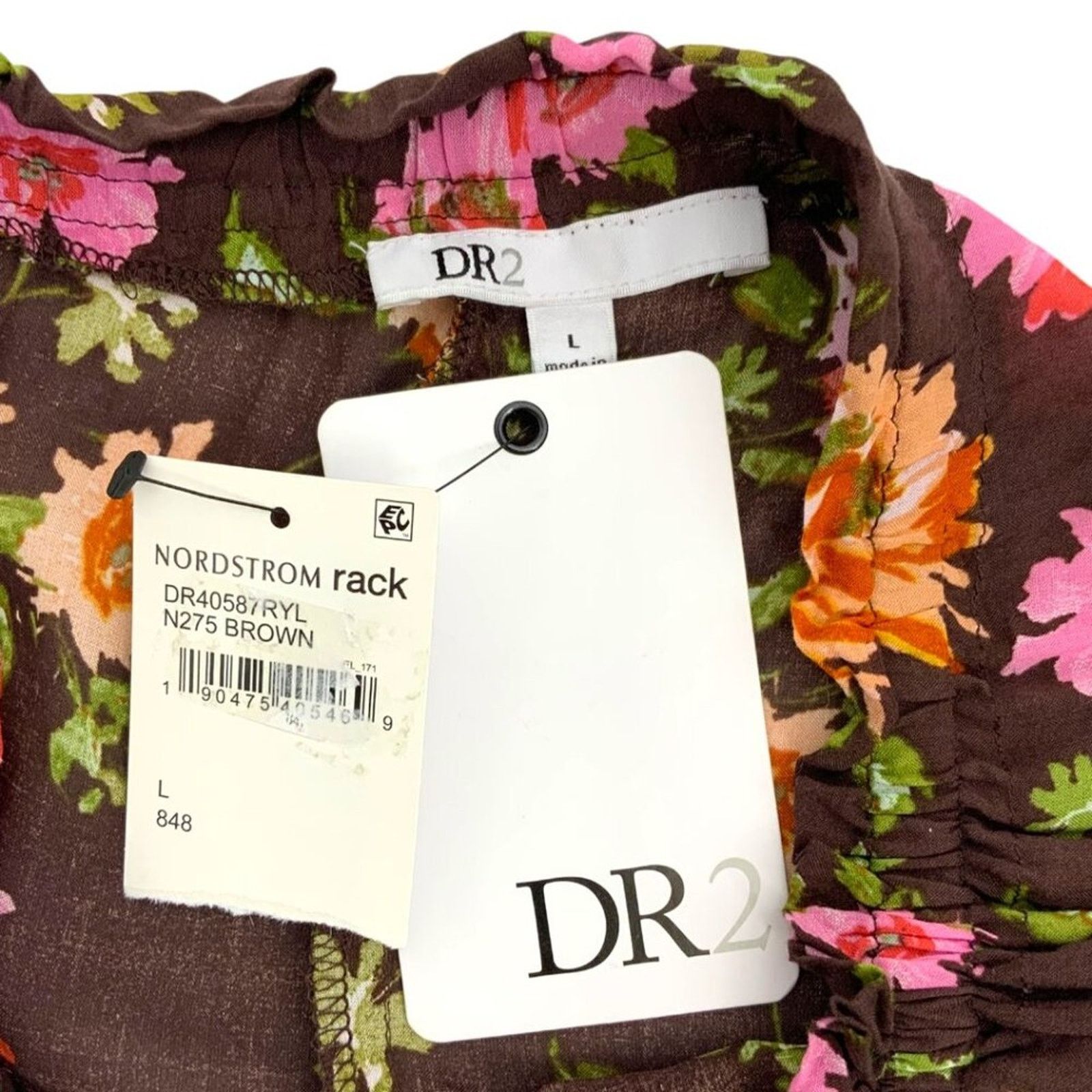 Other DR2 Daniel Rainn Lightweight Brown Floral Shorts Large NWT Size 28" / US 6 / IT 42 - 3 Thumbnail