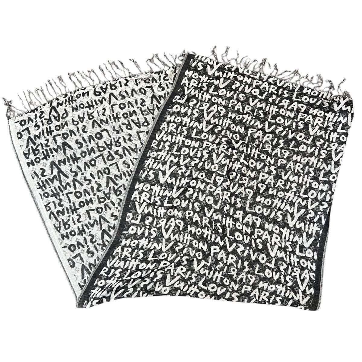 Louis Vuitton × Stephen Sprouse LOUIS VUITTON 01SS Stephen Sprouse Graffiti Reversible Scarf Size ONE SIZE - 2 Thumbnail