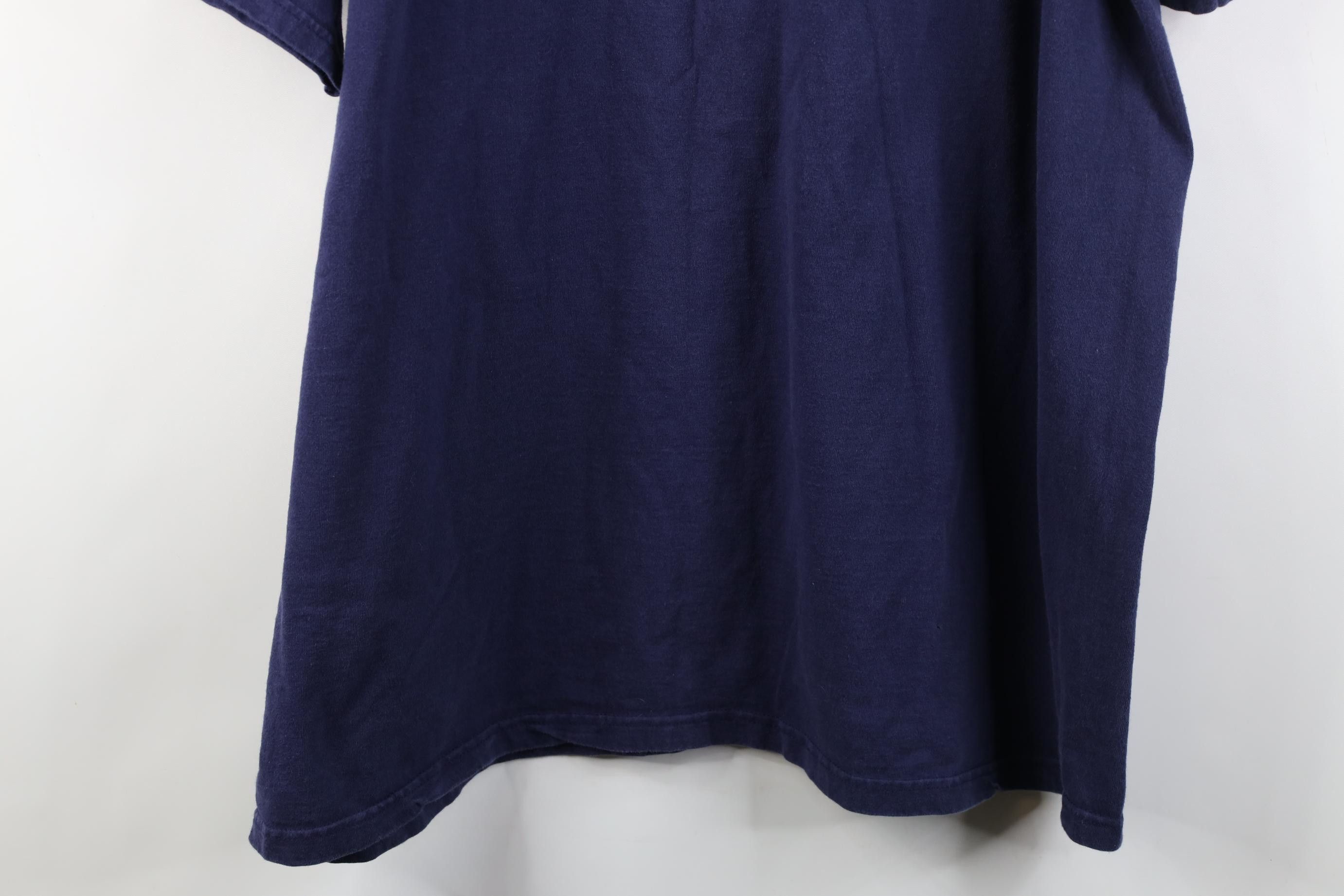 Vintage Vintage 90s Streetwear Heavyweight Pocket T-Shirt Blue Size US XXL / EU 58 / 5 - 13 Thumbnail