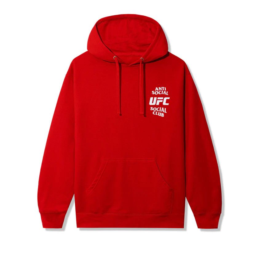 ASSC X UFC Self-Titled Hoodie Red Anti Social Social Club