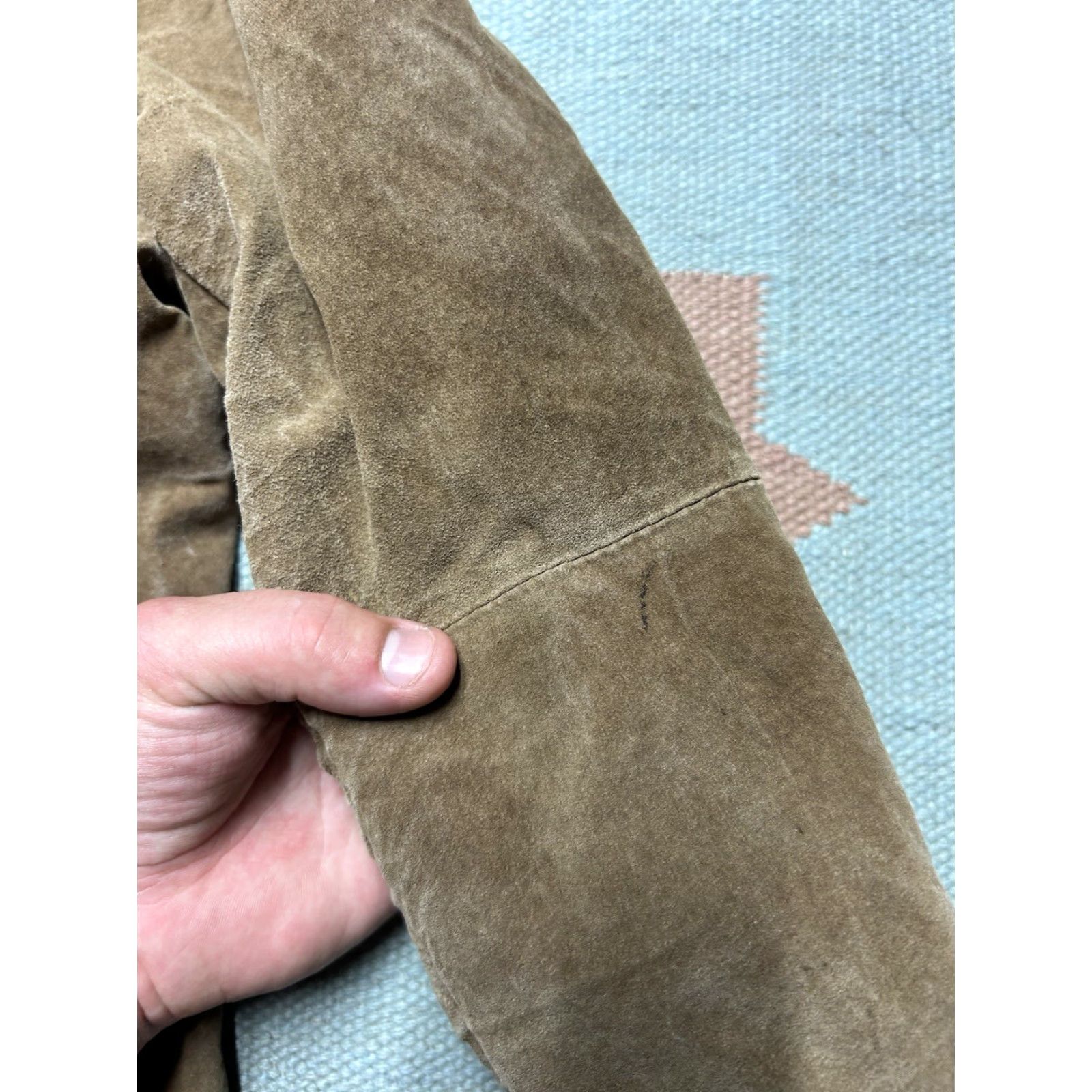 St. John St. John’s Bay Suede Jacket Penny Lane Coat Sherpa Lined Womens Petite Medium Jacket Brown Overcoat Size M / US 6-8 / IT 42-44 - 3 Thumbnail