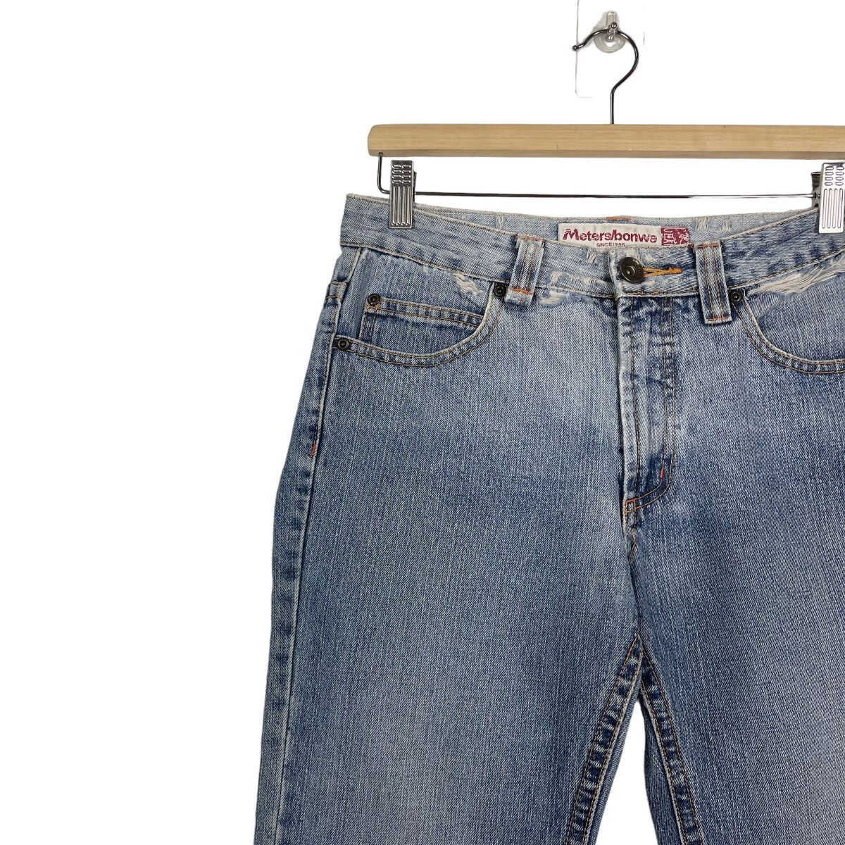 Japanese Brand Meterbonwe Faded Blue Zipper Fly Jeans Size US 30 / EU 46 - 6 Thumbnail